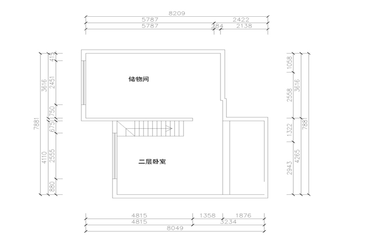 二层原始平面图