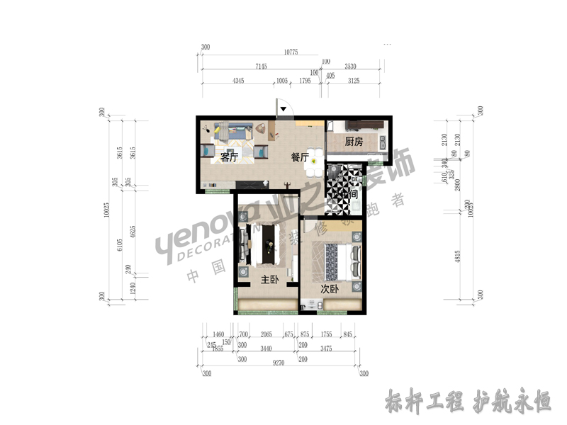 彩色平面布置图