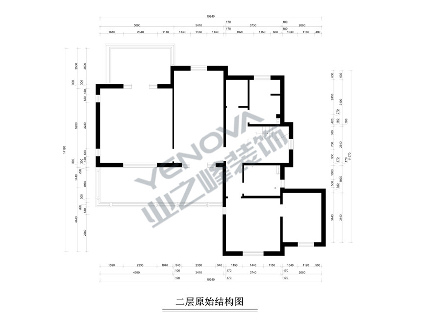 二层原始户型图