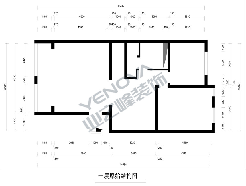 一层原始户型图