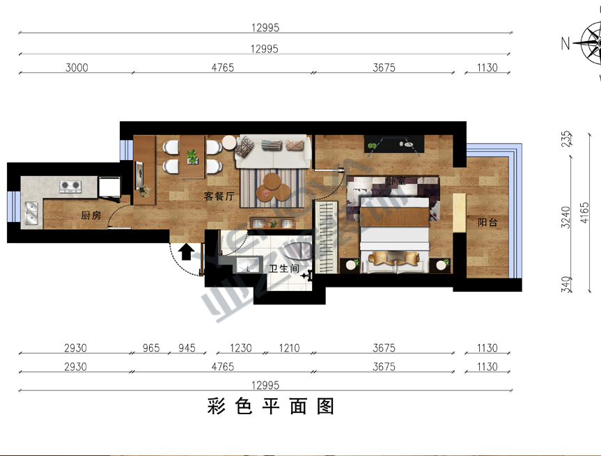 彩色平面效果图