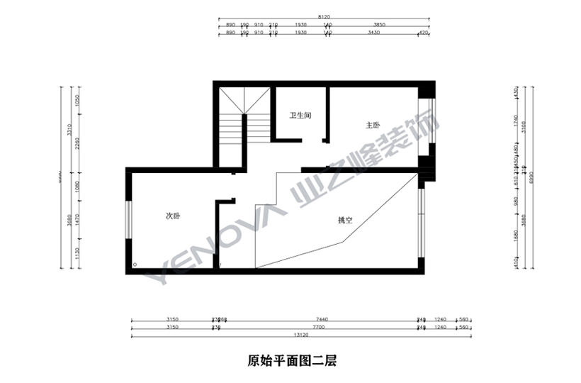 二层原始平面图