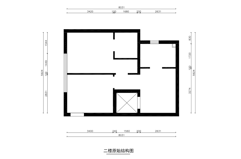 二层原始结构图