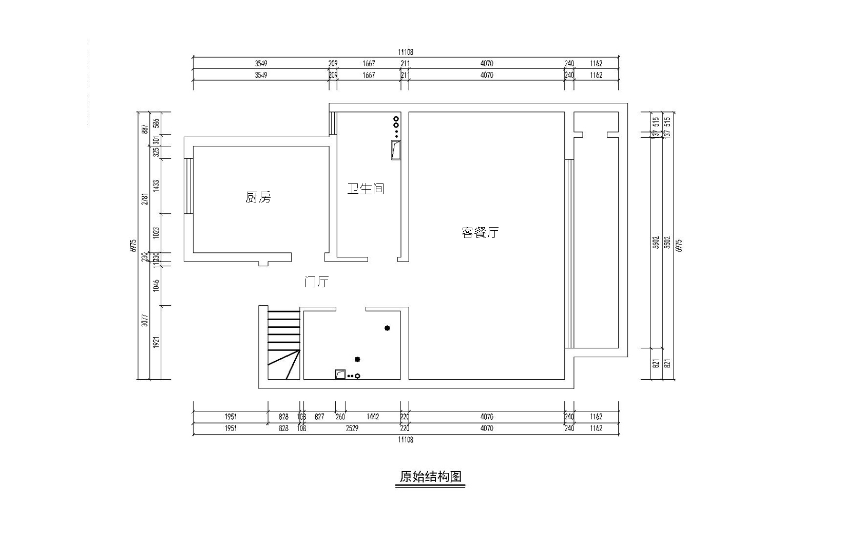 五层原始户型图