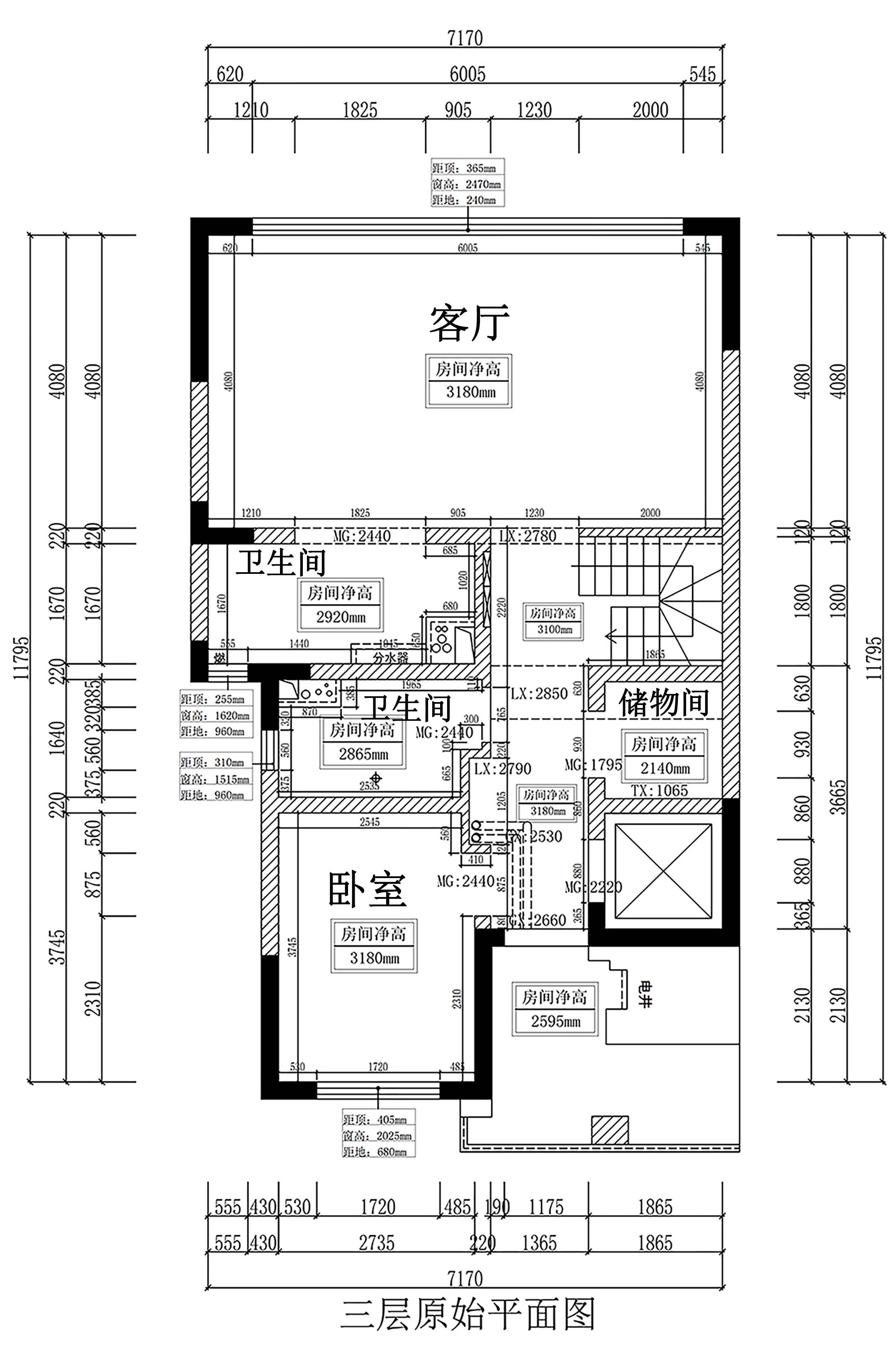 四层原始结构图