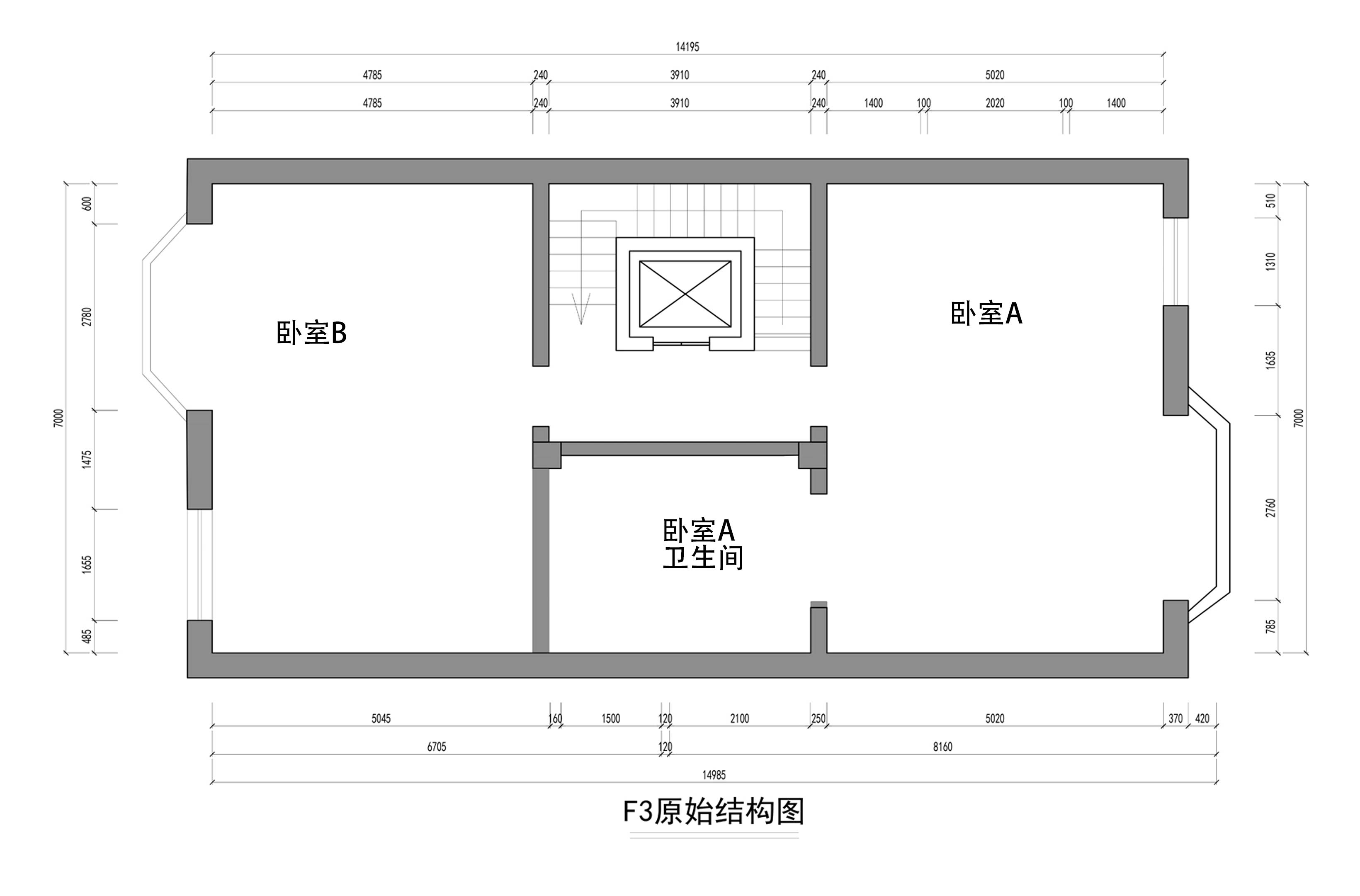 三层原始结构图